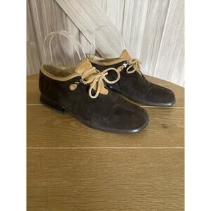 LURUENA women’s size 36 brown suede lace up shoes